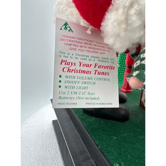 Holiday Creations Vintage Santa Claus Musical Light up Christmas Jack in Box - Picture 3 of 16